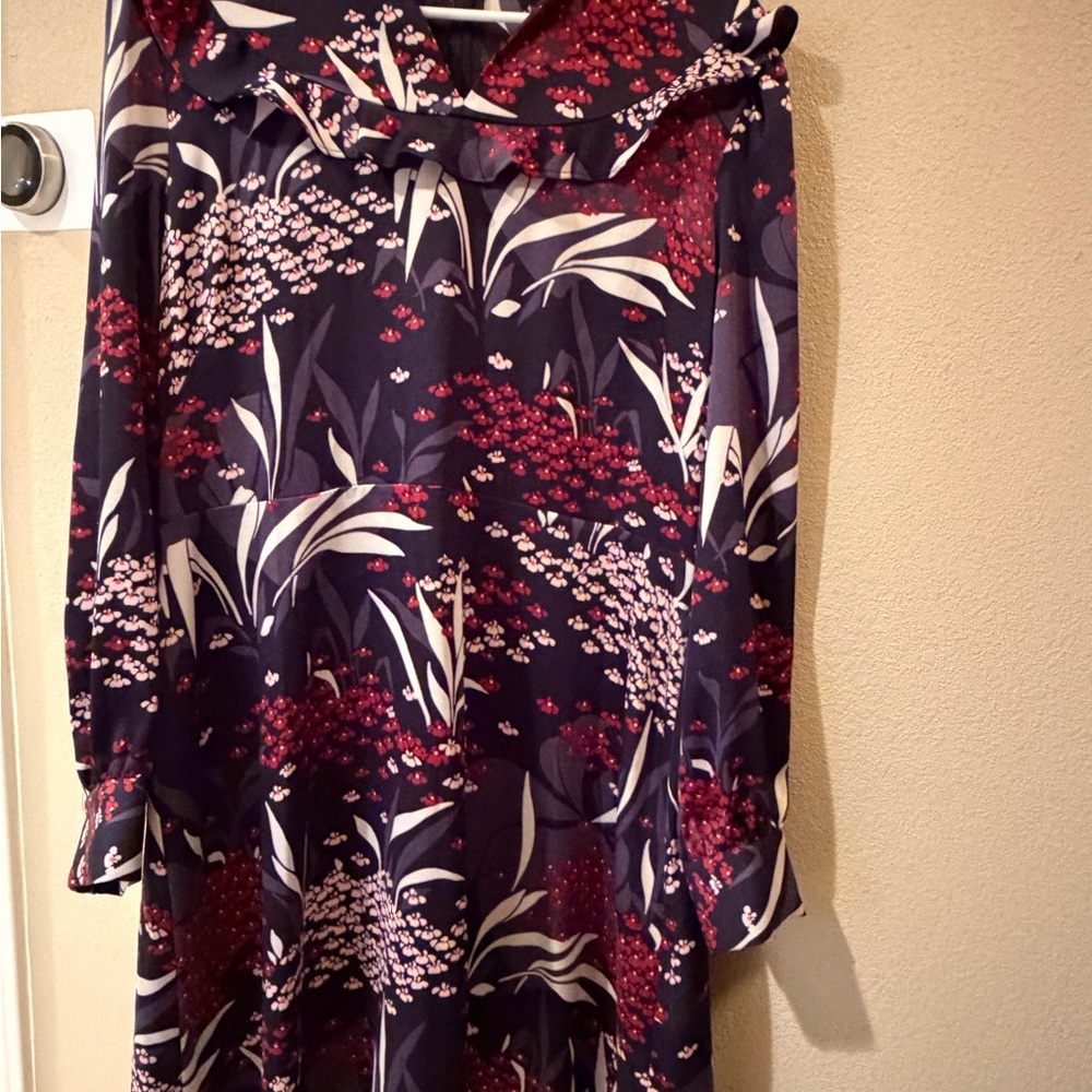 NWT Ann Taylor Navy and Red Floral Dress